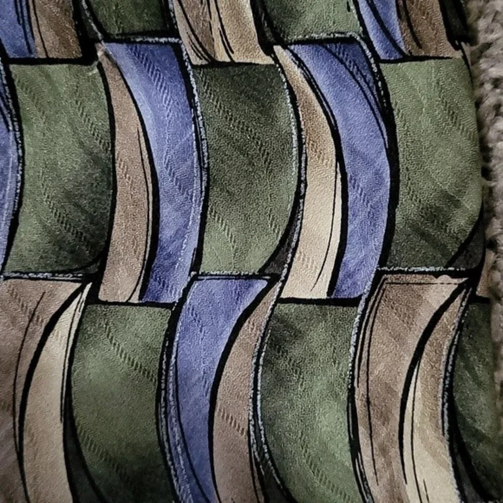 NWT Arrow men's Phoenician tide silk tie, green
